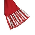 thumbnail image 6 of Qiylii 2Pcs Toddler Christmas Outfits, Candy Cane Flare Long Sleeve Tops+Flare Pants, 6 of 9