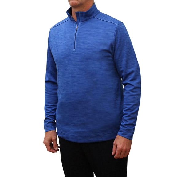 Greg Norman Men's PlayDry 1/4 Pullover X-Large - Blue