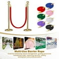 thumbnail image 7 of Uxcell Velvet Stanchion Rope, Barrier Rope Velvet Carpet Ropes with Snap Hooks for Posts Stands Queue Divider Crowd Control Red Golden 6.6 Ft, 7 of 7