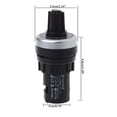 thumbnail image 2 of SENRISE Rotary Knob Potentiometer Resistance Switch Frequency Control IP65 Waterproof Resistances 1K-55k Black, 2 of 5