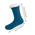 thumbnail image 3 of Xfvqtps Womens Slipper Socks with Grippy Plush Lining Plush Edge Thick Snow Socks Carpet Socks Solid Color Comfortable Soft Warm Winter Fuzzy Socks Wine, 3 of 5
