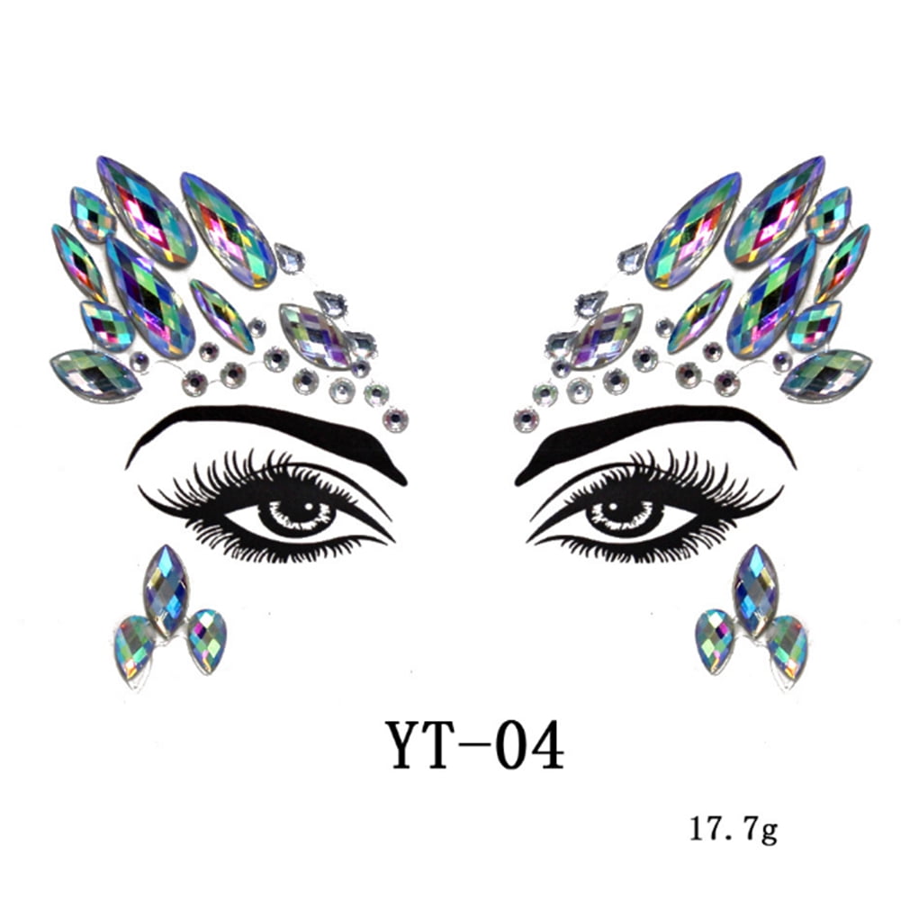 Diamond Sticker Rhinestone Eyebrow Sticker Face sticker Colorful