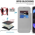 thumbnail image 4 of ELEHOLD Wallet Magnetic Case for Google Pixel 10 /10 Pro Transparent Clear Back RFID Card Holders Compatible with Mag Safe Shockproof Anti-Scratches Protection Case, Grey, 4 of 7