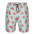 thumbnail image 4 of Yiaed Watermelon Print Men's Swim Trunks with Lining Quick Dry Sports Shorts Beach Shorts Boardshorts-Large, 4 of 5