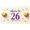 thumbnail image 4 of LUUFILx Celebration Banner Cheers to 26 Years Anniversary Party Supplies Background Decorations Backdrop for Event Photography Props Milestone Celebration, 4 of 9
