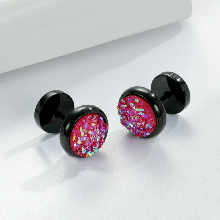 316L Surgical Steel Screw On Flat Gem Ear Plugs 316L Surgical Steel Screw On Flat Gem Ear Plugs