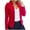Red, variant on Women’s Cropped Formal Open Front Blazers Suit Long Sleeve Slim Blazers Jacket Cardigan