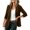 Brown, variant on Women's Solid Long Sleeve Cardigan Jacket Outerwear with Pockets for Yoga Fitness Sports Casual Home Wear Red XL