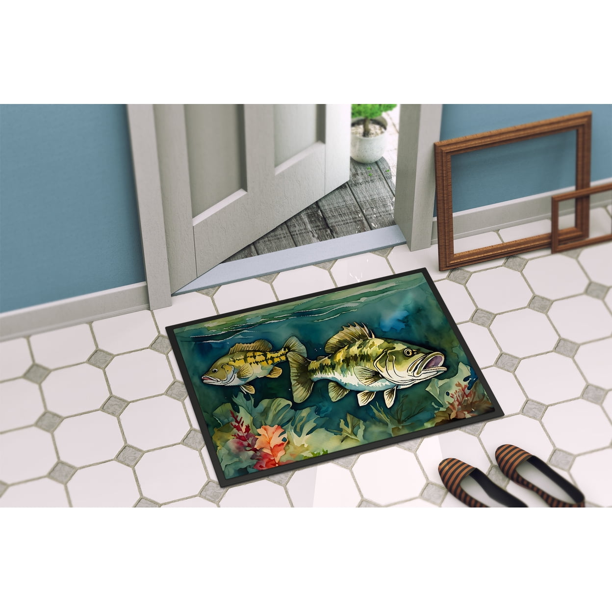 Carolines Treasures DAC2826MAT 18 x 27 in. Unisex Smallmouth Bass Doormat