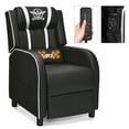 thumbnail image 3 of Spaco Massage Racing Gaming Single Recliner Chair-White, Single Sofa, Home Theater Seating Office for Adults, 3 of 11
