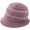 Purple, variant on Bucket Hat for Women Knitted Plush Fisherman Hat Ear Protection Warm Bowler Hat Fashion Color Block Arrow Design