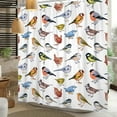 thumbnail image 2 of Mizhona Animal Shower Curtain Colorful Bird Waterproof Polyester for Bathroom Fun Decoration 72"X72", 2 of 4
