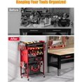 thumbnail image 3 of vfytbgnhj Power Tool Organizer with Wheels - Garage Power Tools Storage Cart  Large Rolling Drill Holder Cordless Battery Storage  Heavy Duty Floor Standing Utility Rack Gift for Men  Hus, 3 of 6