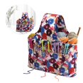 thumbnail image 4 of Bolsa De Agujas De Tejer Bolsa Estampada De Tela Suave Flores Coloridas Bolsa De Ganchillo Suéter Con Tres Pequeños Agujeros Asa Bolsa De Almacenamiento Para Mujeres Regalo De Niña Eigraketly HA013392-00, 4 of 7