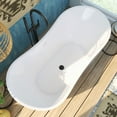 thumbnail image 5 of Dreamline BTNL5928FFXXC09 Nile 59" Free Standing Acrylic Soaking Tub - White / Satin Black, 5 of 9