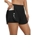 thumbnail image 1 of Women's Athletic Running Shorts High Waisted Workout Gym Shorts with Hidden Pockets, 1 of 7