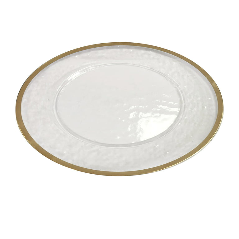 Buy Wholesale China Creative Crystal Glass Plate Salad Plates Cake Tray  Dinner Plates With Wide Gold Rim & Salad Plates,charger Plates,dinner Plates ,glass at USD 2.45