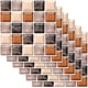 thumbnail image 1 of 12 Piezas 20x20cm JM pegatinas Autoadhesivas para azulejos mosaico Gris café Impermeable, 1 of 5