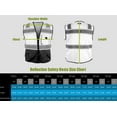 thumbnail image 6 of Kasa Style Class 2 High Visibility Safety Unisex Vest Durable Hi Vis Gear 8 Pockets, Reflective Stripes Construction, Night Work Outdoor, 6 of 7