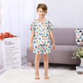 thumbnail image 7 of Flower Pattern Summer Pajama Set Soft Cotton Short Sleeve Sleepwear 2PCS Pajama Sets Breathable Lounge Set Size 8Y, 7 of 7