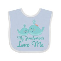 Inktastic My Grandparents Love Me Childs Boys or Girls Baby Bib