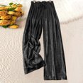 thumbnail image 2 of WCMZJ Wide Leg Pants for Women Sequin Sparkly High Waist Trousers Casual Loose Fit Long Pants Trendy 2025 Black XL, 2 of 8