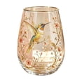 thumbnail image 3 of Gold Rim Stemless Glass Tumbler, 14oz Sunflower Bee Printed Decorative Glass Cup for Tea Wine Water Home Table Decor Gift, 3 of 7