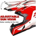 thumbnail image 4 of ILM Adult ATV Motocross Off-Road Street Dirt Bike Full Face Motorcycle Helmet DOT Dual Sports Suits Men Women (XL Red White), 4 of 7