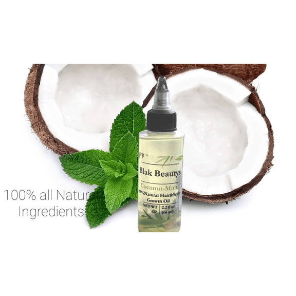 BB Essentialz Coconut Oil for Hair Growth & Mint hair/scalp oil treatment (2fl oz)