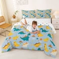 thumbnail image 6 of jejeloiu Colorful Cute Dinosaur Full Size Comforter Sets,Wild Animal Bedding Sets For Boys Kids Reversible 3 Pieces, 6 of 7