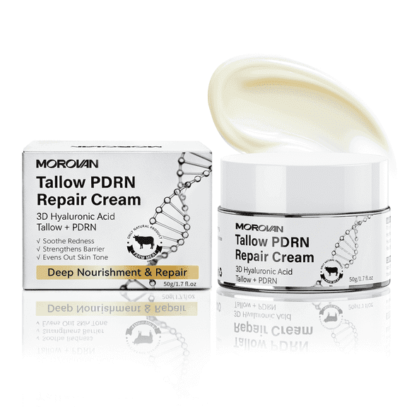Face Moisturizer Tallow PDRN Repair Cream Soothing Hydrating for Sensitive Skin 1.7 fl oz
