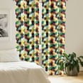 thumbnail image 2 of Ambesonne Vintage Curtains, Rhombus Pattern Grunge, Pair of 28"x84", Multicolor, 2 of 5
