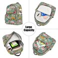 thumbnail image 5 of FORMRS Mini Backpack Purse for Women Quilted Travel Daypack Casual Shoulder Bag, Green Cartoon Trucks Pattern, 5 of 7