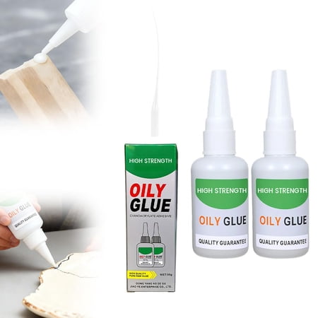 Welding High Strength Oily Glue Oily Welding Super Glue for Metal High-Temperature Resistant Strong Oily Glue for Plastic Repair Multi-Surface Universal Oily Super Glue for Household Repair (2PCS)