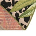 thumbnail image 3 of Unique Loom Outdoor Botanical Collection Area Rug - Andromeda (5' 3" x 8' Oval Green/Ivory), 3 of 9