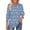 Navy, variant on RXMEKW Printed 3/4 Sleeve Blouse for Women with Smocked Cuffs, Polyester Casual Top, Regular Length