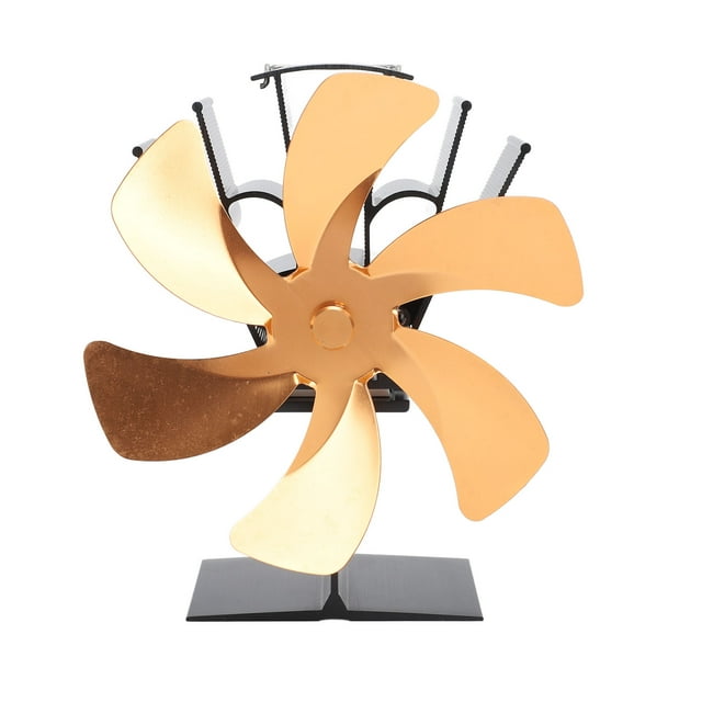 Vertical Stove Fan 6 Blades Thermal Fan Heat Powered Fast Warm Circulation Handle Design Stove Top Fan For Wood Log Fireplace