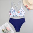 thumbnail image 5 of Hicidod Bikini Sets for Women High Waisted Tummy Control Halter Swimsuit Full Coverage Fashion Printed 2 Piece Bathing Suit, 5 of 9