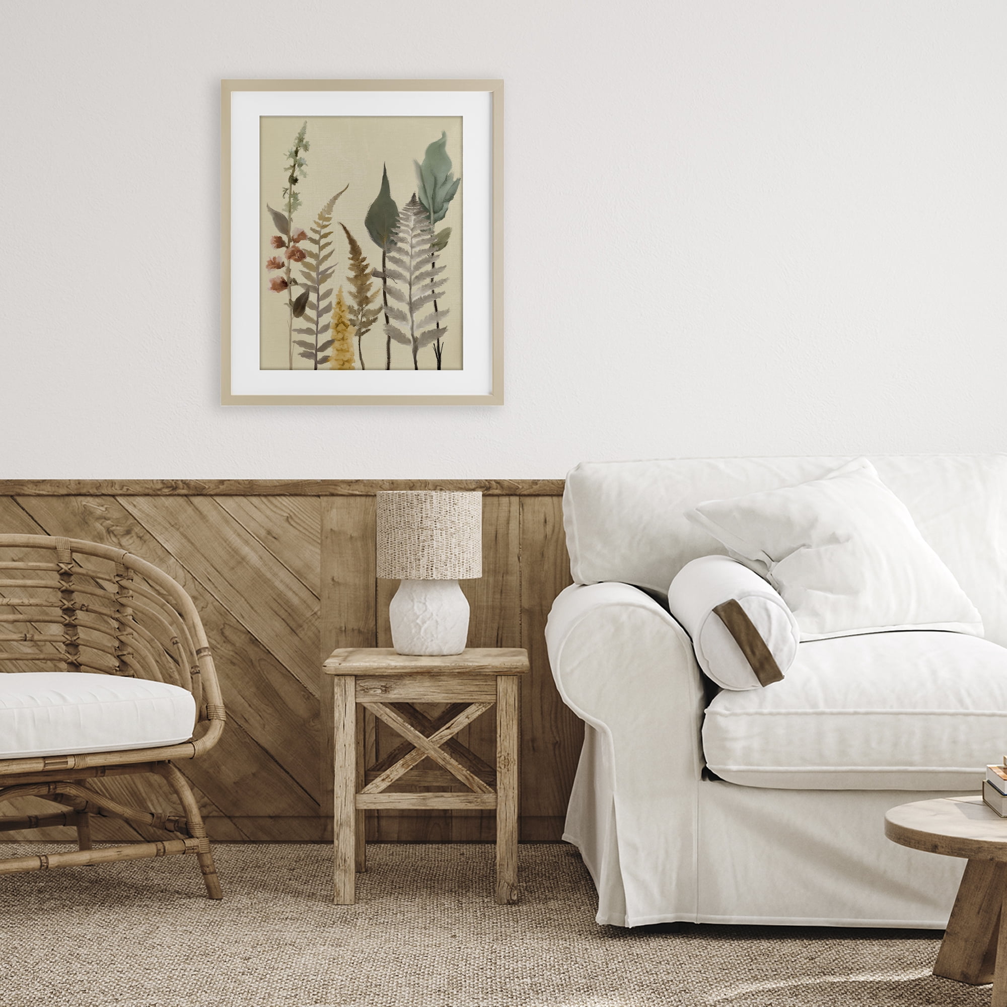 Stupell Industries Fall Botanicals Forest Ferns Birch Framed Print Under Glass, design by Elizabeth Medley