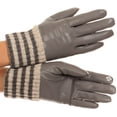 thumbnail image 1 of Oda Warm Striped Wool Cuff Winter Touch Screen Wrist Length Gloves, 1 of 4