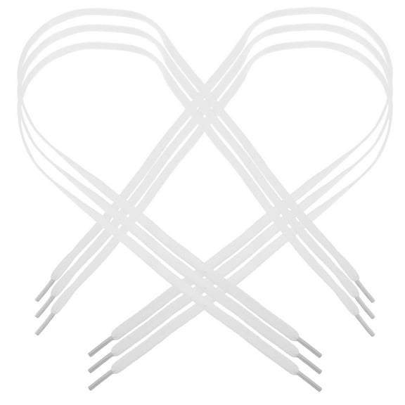 FENGGUIQU Replacement Shoelaces White Polyester Durable Easy to Use for Decoration