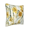 thumbnail image 2 of Square Throw Pillow Covers with Core, Yellow Floral Pattern Pillows for Sofa Beds, 20 x 20 inches Multicolor, 2 of 9