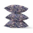 thumbnail image 2 of 18" Midnight Blue Roses Zippered Suede Throw Pillow, 2 of 3