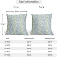 thumbnail image 4 of Blue Green Pillow Covers 20x20 Set of 2 Modern Geometry Dahlia Floral Print Pattern Outdoor Decorative Linen Zipper Throw Pillows Cases Cushion Cover Rustic Decoration Farmhouse Sofa Couch Bed Decor, 4 of 4