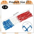 thumbnail image 2 of 2Pcs Basketball Hoop Net Heavy Duty Basketball Frame Net Replacement Basketball Rim Accessories Woven Rope Red White Blue Ball Net Suitable for Outdoor Standard 12 Loops Basketball Hoop DIY, 2 of 7