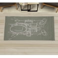 thumbnail image 1 of Rock Music Decorative Rug, Doodle Drawing Sketch Drummer Musical Inspirations Monochrome Arrangement, Quality Carpet for Bedroom Dorm and Living Room, 6 Sizes, Dark Eggshell, by Ambesonne, 1 of 1