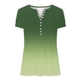 thumbnail image 5 of Delayuji Short Sleeve Womens Tops 2025 Spring Neck Casual Print Tunic T Shirts Womens Tops Green Xxl Polyester,Spandex Short Sleeve Shirts for Women, 5 of 5