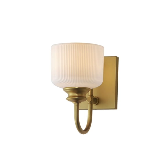 21491WTNAB Maxim Lighting Bisque - 1 Light Wall Sconce-10 Inch Tall and 5.5 Inch Wide-Natural Aged Brass Finish