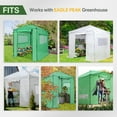 thumbnail image 5 of EAGLE PEAK Greenhouse Shelving Staging Double 2 Tier, Outdoor/Indoor Plant Shelves, 27"x19"x16", Green, 5 of 8