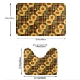 thumbnail image 3 of Xecao Yellow Black Plaid Sunflower 2-Piece Vintage Seamless Anti-Skid Mat Set, featuring a stylish pattern for a safe and elegant toilet rug experience, 3 of 6